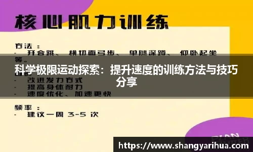 科学极限运动探索：提升速度的训练方法与技巧分享
